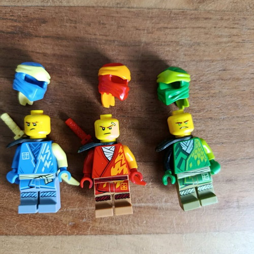 LEGO Ninjago Core set of 3 figures used (Jay, Kai, Lloyd)