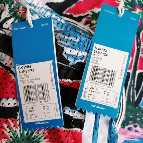 Adidas Venice Beach sportswear set new, multicolored blue