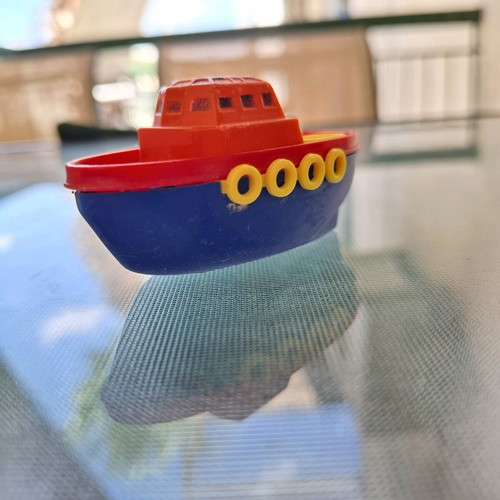 Bebe plastic toy boat used with damage