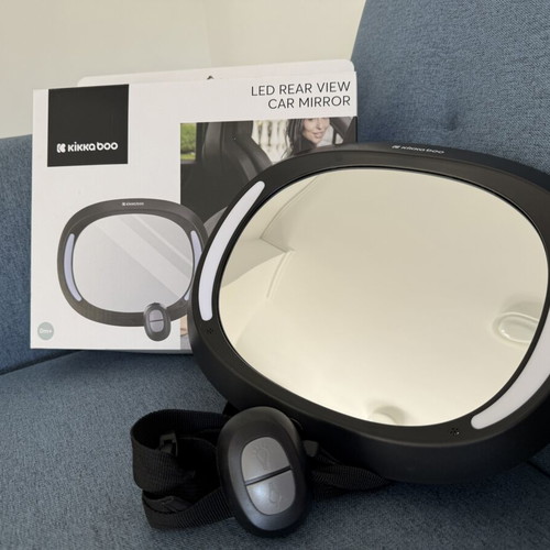 Kikkaboo baby car mirror with remote and lighting