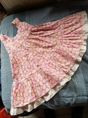 Dream dress for girl 5 years like new, cotton, white and multicolor