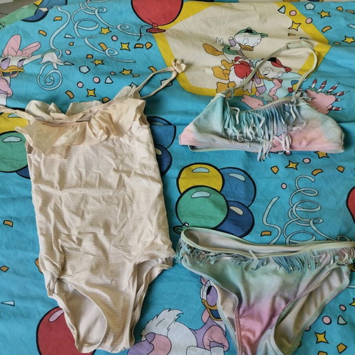 Swimsuits like new for 8-10 years old, set of 2 pieces
