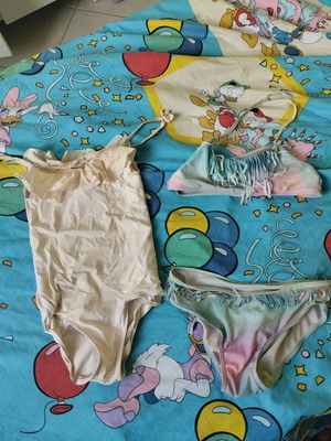Swimsuits like new for 8-10 years old, set of 2 pieces