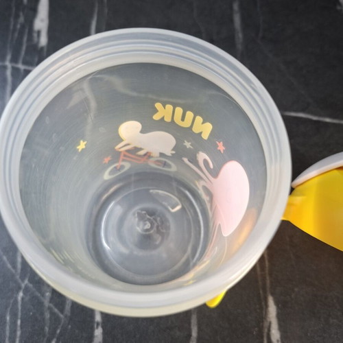 Nuk Motion Cup toddler cup 230ml used, yellow with straw