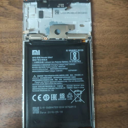 Xiaomi Mi A2 Lite Note 6 Pro used parts with new screen