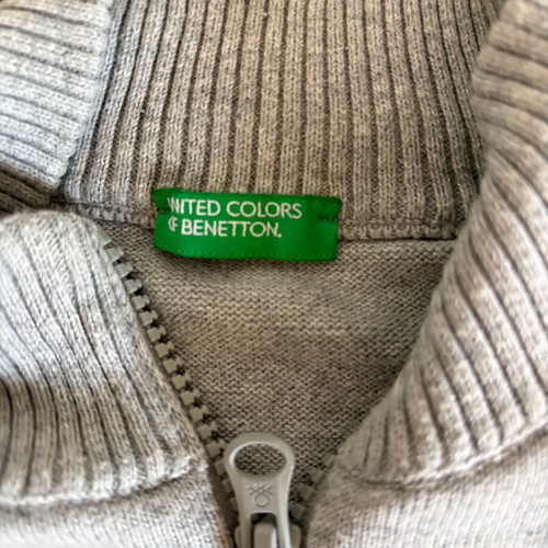 Benetton cardigan used, gray, size XS for 14 years old