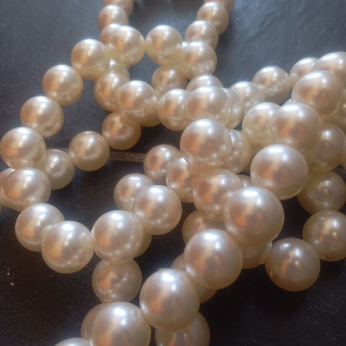 Large vintage pearl necklace Fo Bijou like new, long