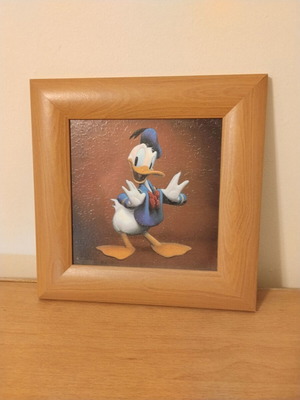 Donald Duck Disney framed art, new, 23x23 cm