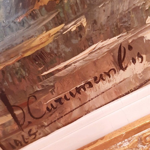 Authentic oil painting Venice by D. Caramanlis like new