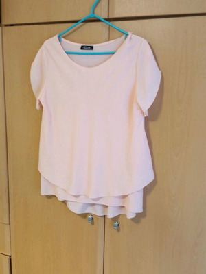 Blouse salmon color double fabric, like new, size L