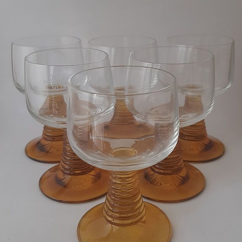 Vintage Schott Zwiesel wine glasses 6 pieces 100ml like new