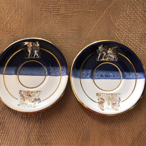 Dagounis ceramic 24k gold set of 2 cups like new