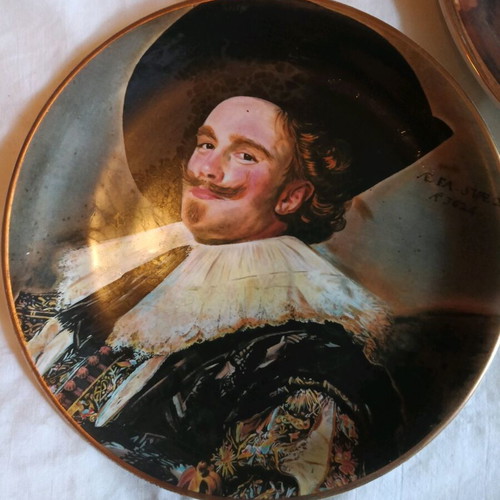 Decorative plate from 1970 like new, authentic 1624 replica, 20 cm