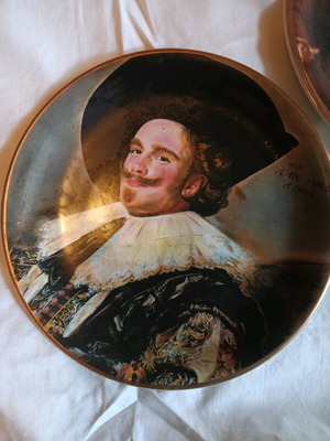 Decorative plate from 1970 like new, authentic 1624 replica, 20 cm