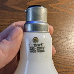 Vintage λάμπα General Electric Opal B22 75W καινούργια, 90s