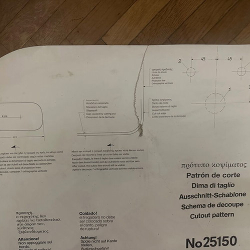 Ένθετος διπλός νεροχύτης Silacron καινούργιος με σωληνώσεις ρετρό vintage