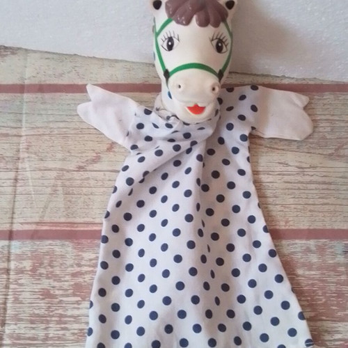 Collectible plush puppet glove Pippi Horse used
