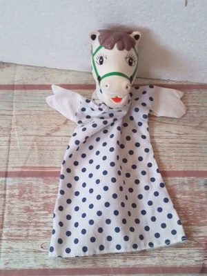 Collectible plush puppet glove Pippi Horse used