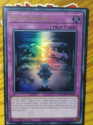 Scrap Garage Yu-Gi-Oh! card like new with Ultra Pro sleeve
