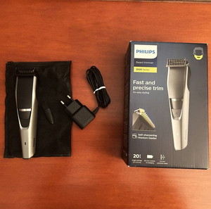 Trimmer PHILIPS SERIES 3000 BT3222/14 Επαναφορτιζόμενο για Γένια με Θήκη Ασημί