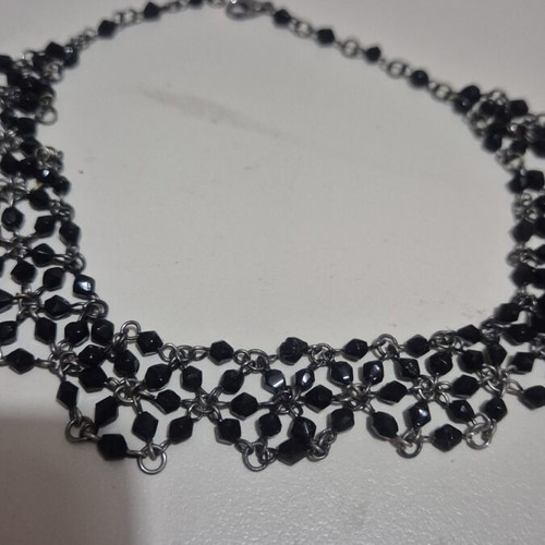 Goth black necklace