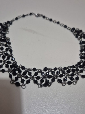 Goth black necklace