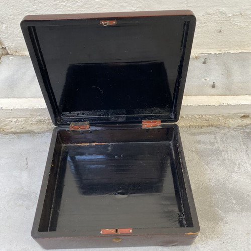 Japanese antique lacquer box used