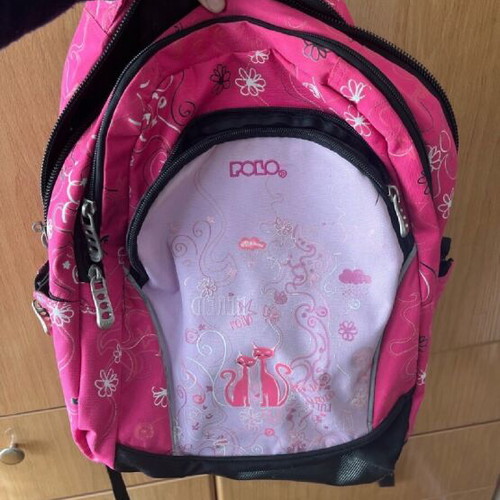 Polo school backpack with cats like new