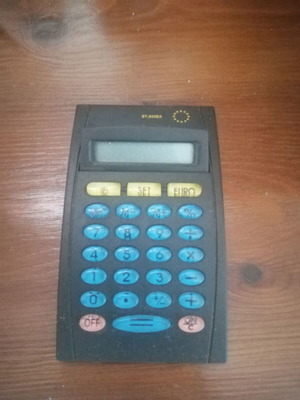 Calculator and euro converter like new, needs batteries
