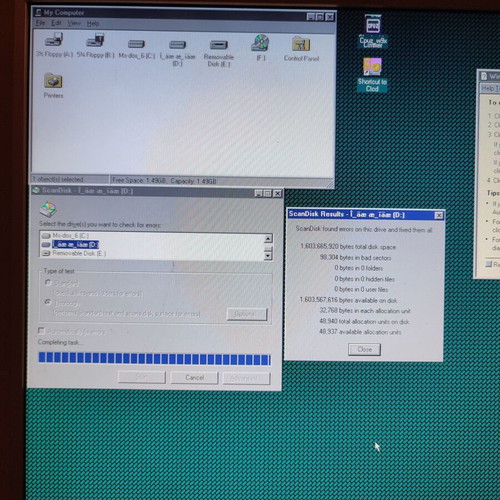 Samsung WN316025A 1.6GB IDE used hard drive with 3 bad sectors