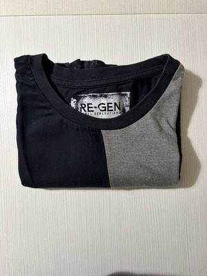 Re-Gen T-shirt like new, black and grey color block, men's M