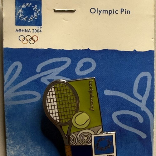 Athens 2004 Olympic Games Tennis Pin mint in card