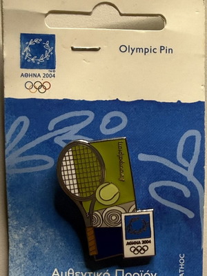 Athens 2004 Olympic Games Tennis Pin mint in card