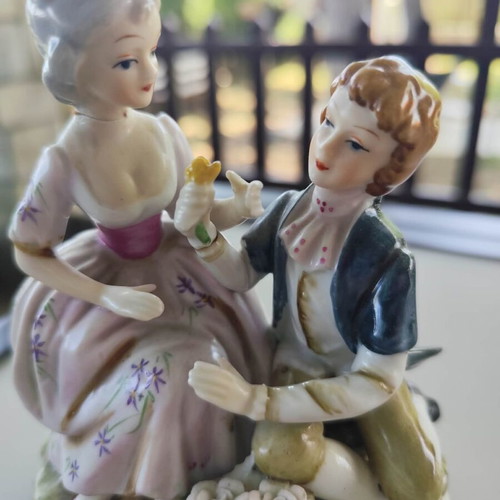 Porcelain vintage decoration used with repaired break