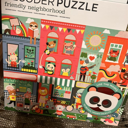 Petit Collage Decoder Puzzle for 4+ Years new