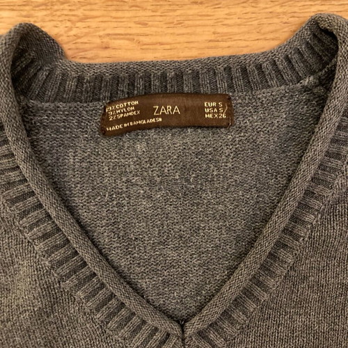 Zara women's sweater small gray like new