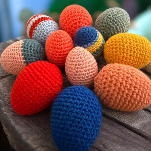 Handmade Amigurumi Crochet Eggs new, Easter decoration