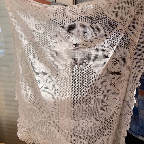 Handmade Square Tablecloth with Two Napkins New
