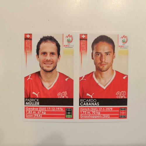 Panini Euro 2008 Extra Stickers New, Muller and Cabanas