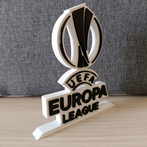 Logo UEFA Europa League with base, new, plastic
