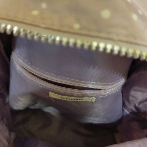 TerraNova backpack like new, lilac with white dots