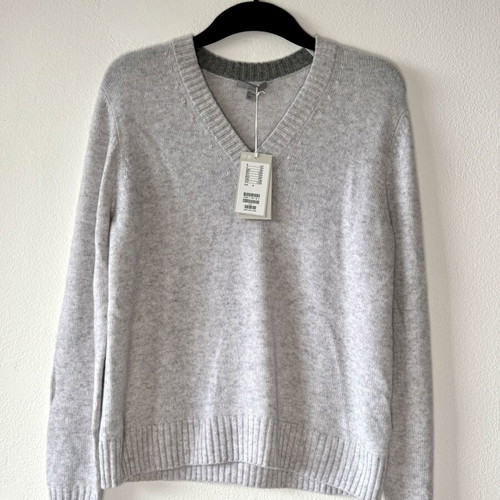 COS cashmere knitted sweater size S new, light grey