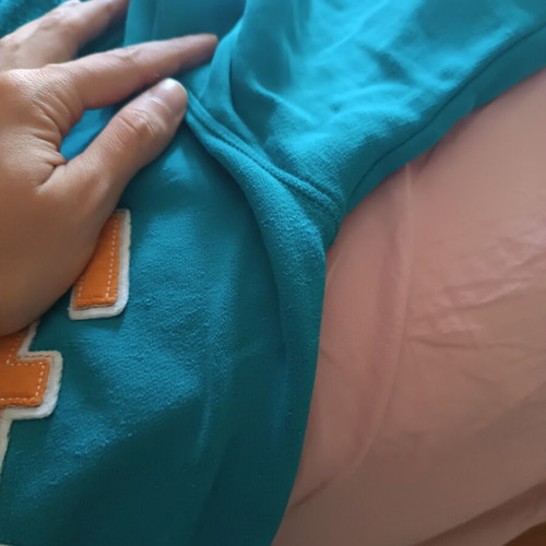 SugarFree turquoise V-neck long sweatshirt, small