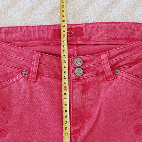 S.Oliver women's slim pants used, sizes M-L, red and pink