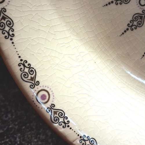 Vintage set of 10 shallow plates & platter Elke Chalkidos Ironstone