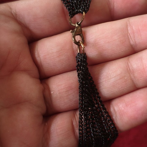 Multi-Strand Black Necklace "Dark Elegance" like new