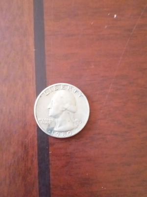 George Washington Quarter Dollar 1980 used coin from America