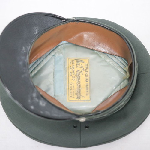 Greek B.Chorofylaki 1970 officers' uniform peaked cap used