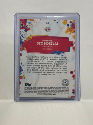 Картичка Dominik Szoboszlai 2021-22 Topps Chrome UCC Golazo #3 нова