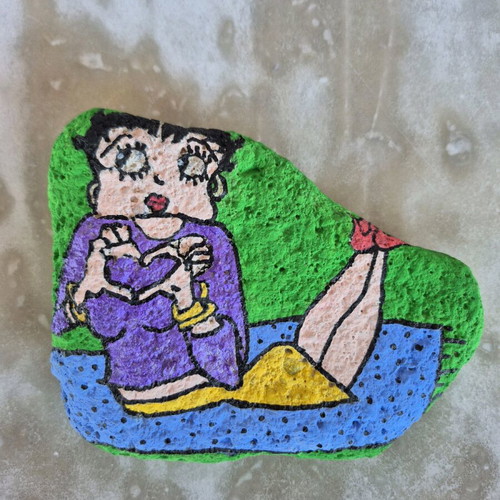 Πέτρα με την Betty Boop διακοσμητική